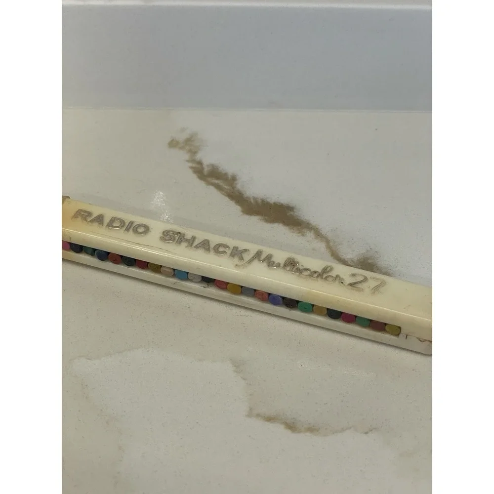 Vintage Radio Shack Multicolor Colored Crayon Pencil 26‎ Colors Change Tip Used